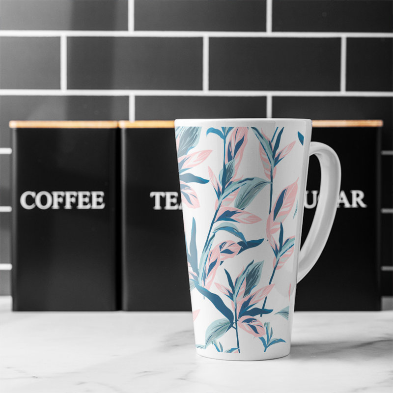Winter Flowers Latte Mug