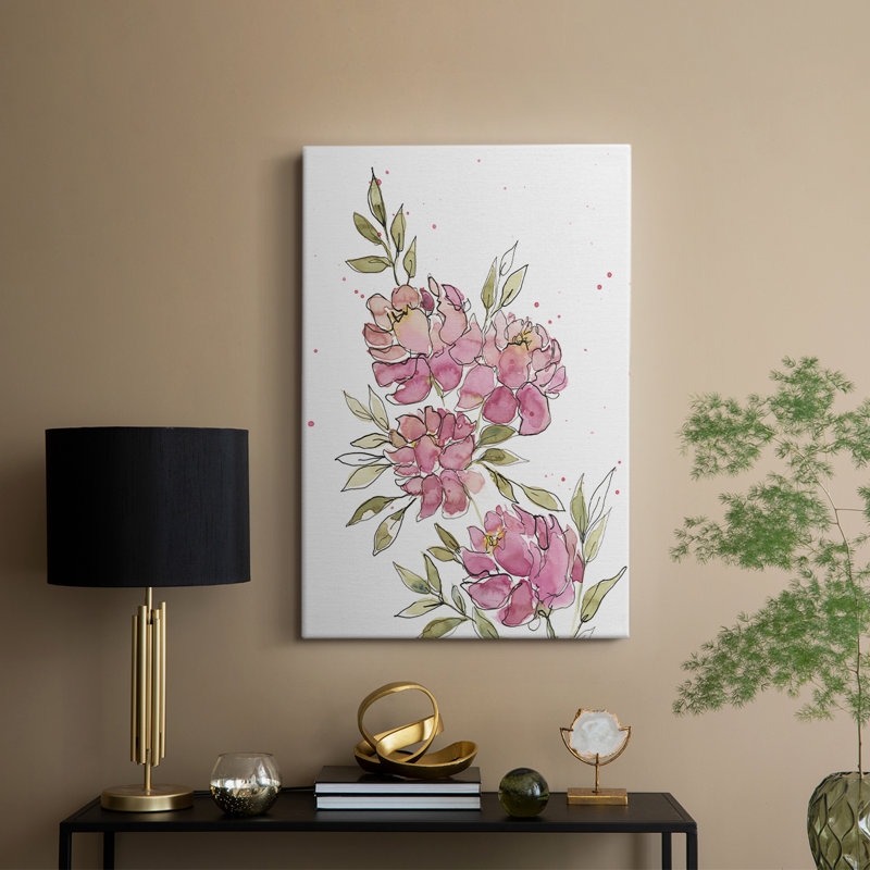 Watercolor Blooms I - galerie sur mesure, H 60 po x l 40 po