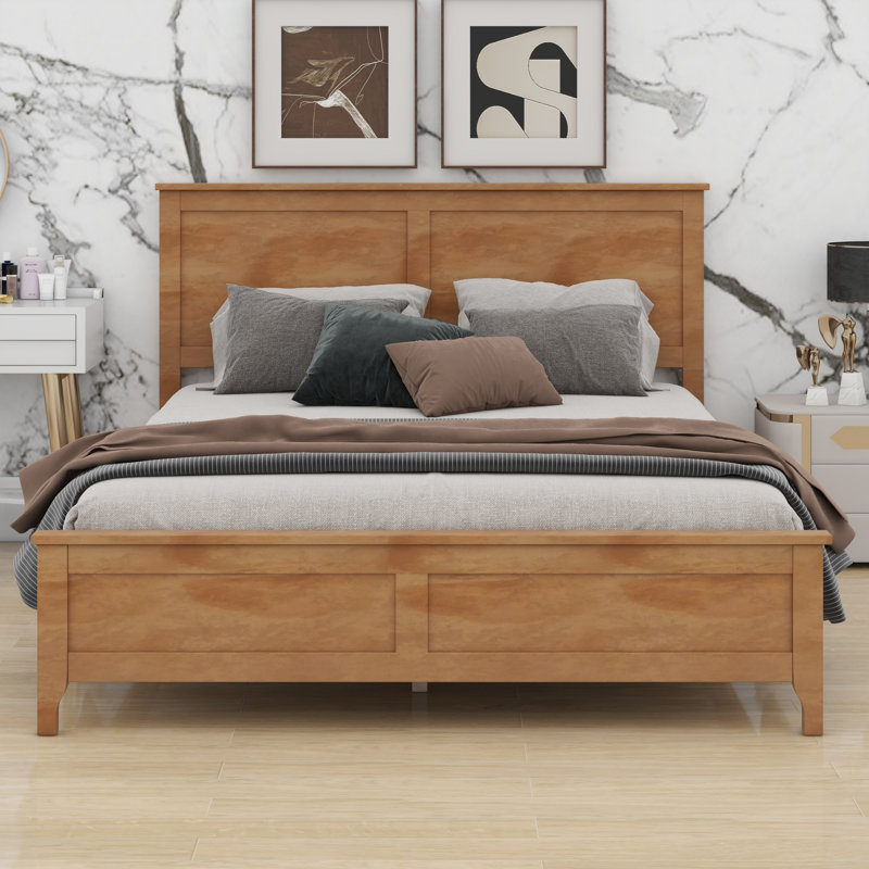 Structure de lit plateforme simple en bois avec lattes stables, aucun sommier requis, Dérive en mer