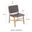 Chaise d'appoint à dossier bas en naturel
