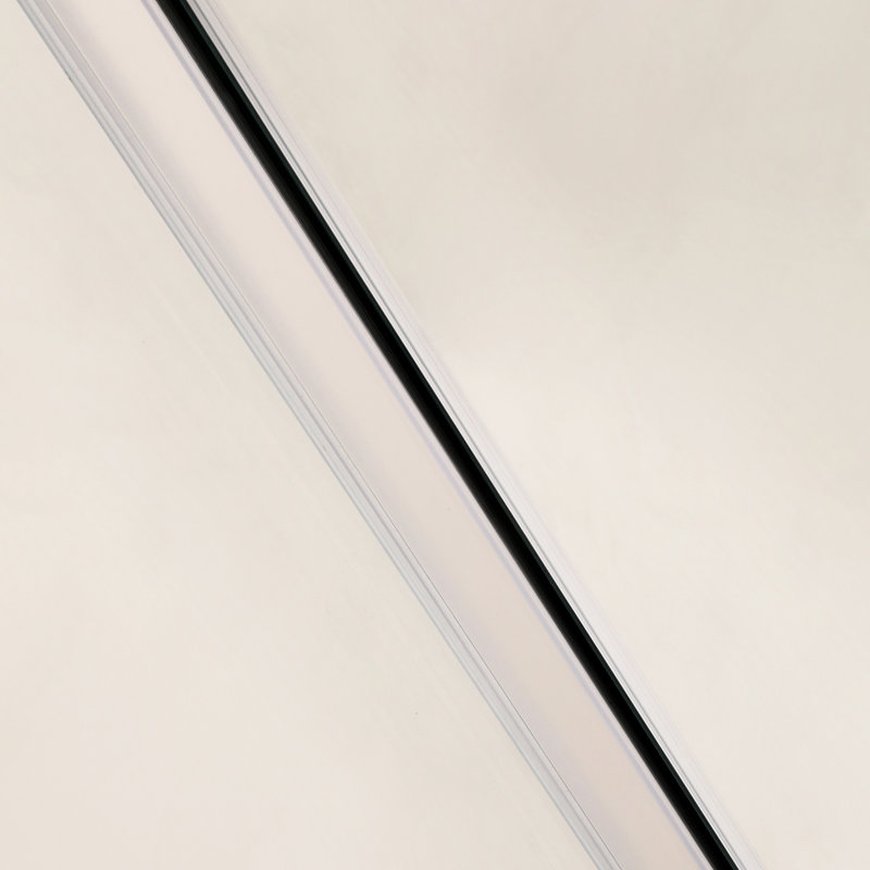 Cabine de douche 48 po x 76 po en nickel brossé - verre trempé, porte coulissante transformant le cadre en aluminium robuste de votre salle de bain, poignée simple de 8 mm d'épaisseur, fonctionnement sécuritaire
