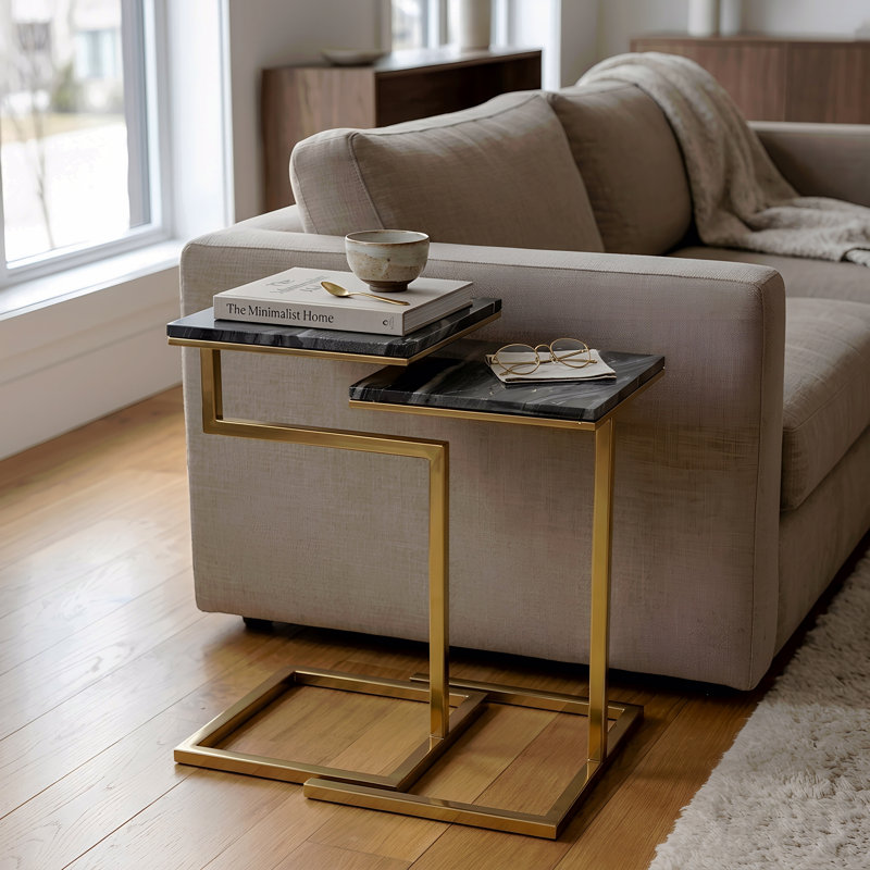 2-Piece Square Nesting C-Table Set