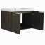 Armoire de salle de bain 30 po avec lavabo en résine, porte et design flottant