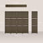 Weweantic 4 Panel Folding Room Divider, Privacy Screen with Shelves, Brown