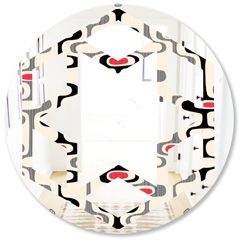 Miroir mural Hexagon Star Abstract Design Eclectic, H 31,5 po x l po