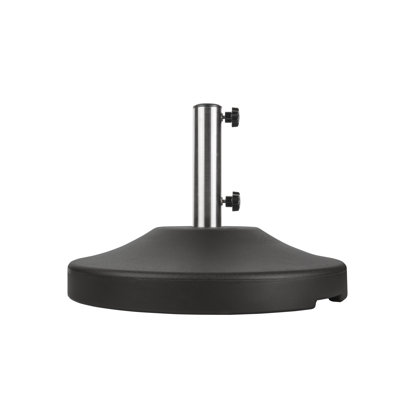 US Weight 80 lb. Fillable Capacity Round Free-Standing Outdoor Patio Umbrella Base in Black