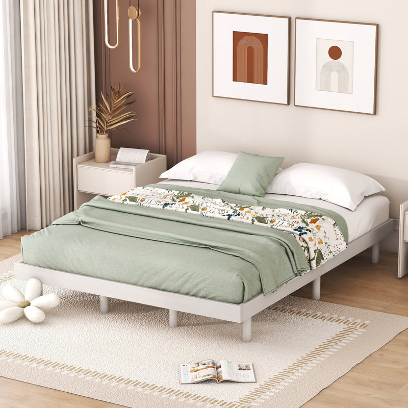 Lit plateforme Hanneli, Double, Gris incorrect
