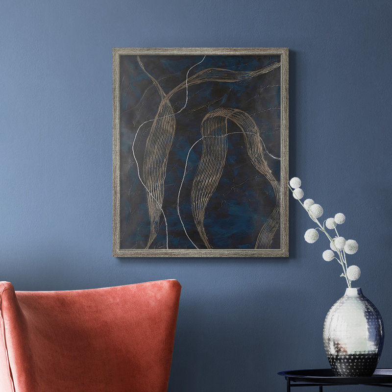 Toile encadrée de qualité supérieure Laminar Flow I - prête à être accrochée, Argent patiné, H 24 po x l 20 po