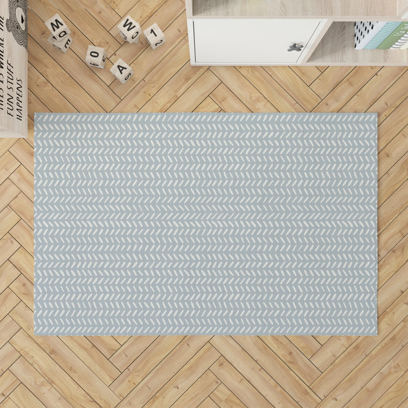 Dream Splat Kids Play Mat, Slate Blue/Blue, Rectangle 2' x 3'