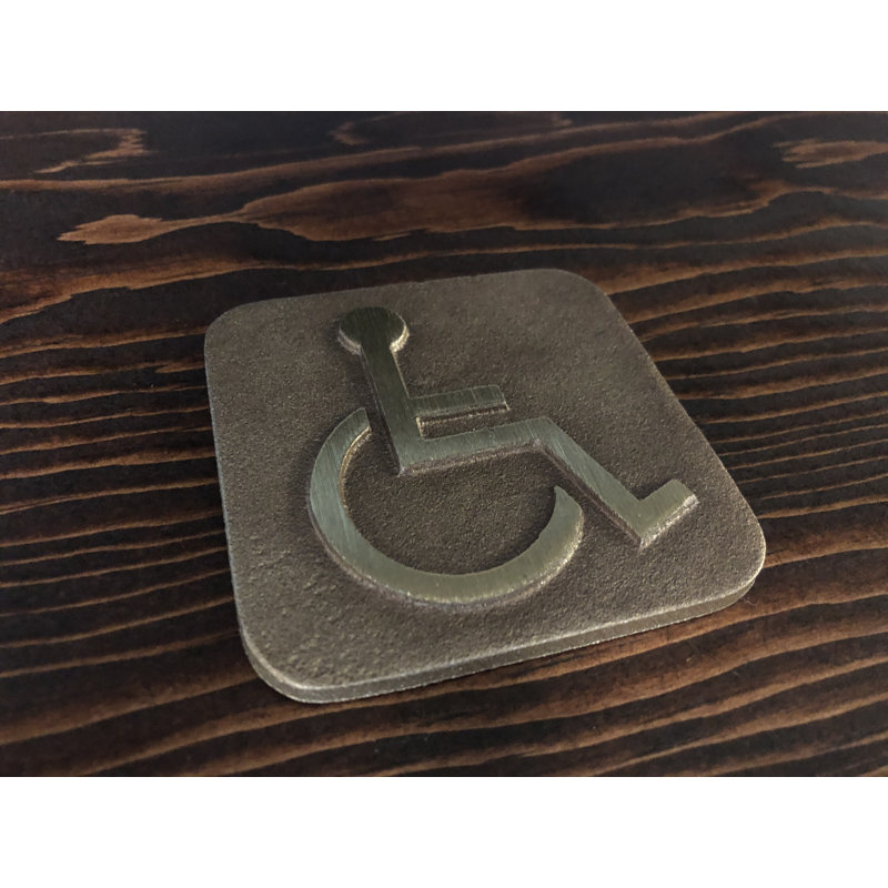 Enseigne à handicap Contemporary, Laiton / doré
