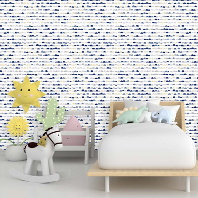 Striped 10.5'' L X 24" W Peel And Stick Wallpaper Roll
