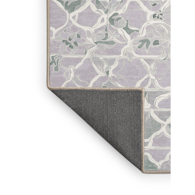 Tapis beige soyeux et moelleux, Rond 3 pi