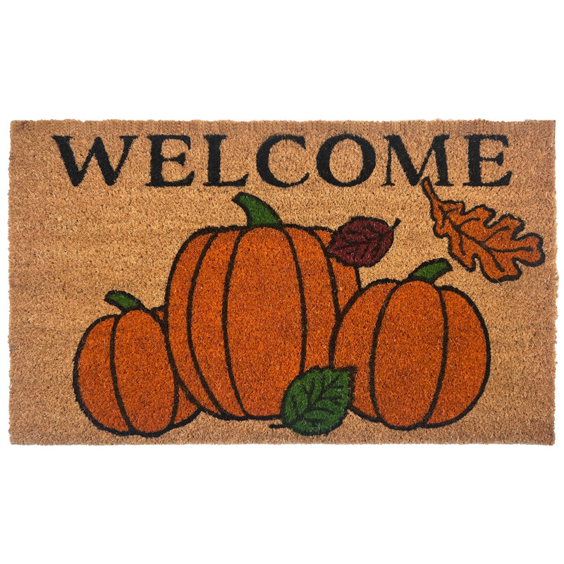 Tapis de bienvenue toutes saisons Kate Aurora Fall Foliage & Pumpkins
