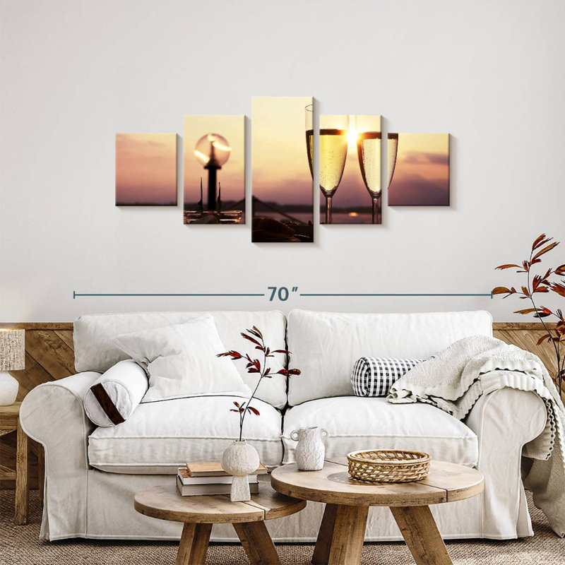 Champagne Sunset, 24" H x 55" W
