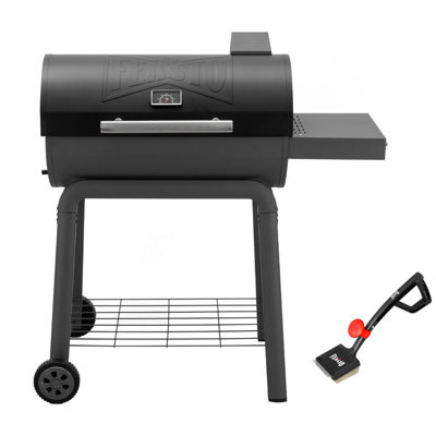 Feasto Charcoal Grill With Side Table And Cleaning Brush