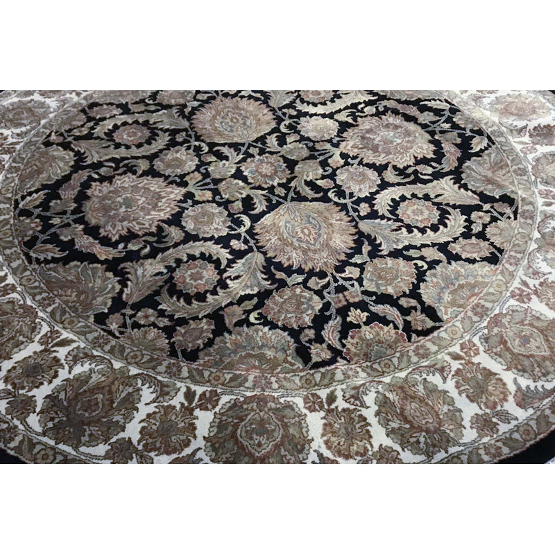 Wool Oriental Area Rug, Round 7'11"