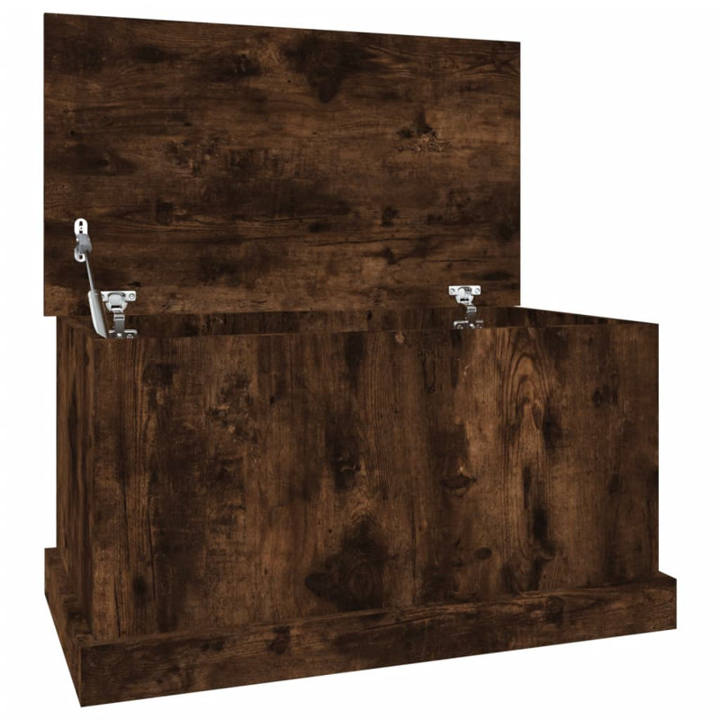 17 Stories Lesamuel 70cm W Manufactured Wood Deck Box in Black, Dark Brown