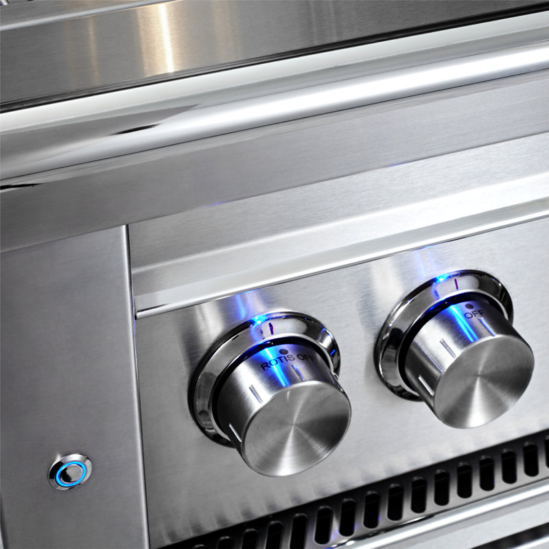 3-Burner Convertible Gas Grill with Rotisserie, Natural Gas