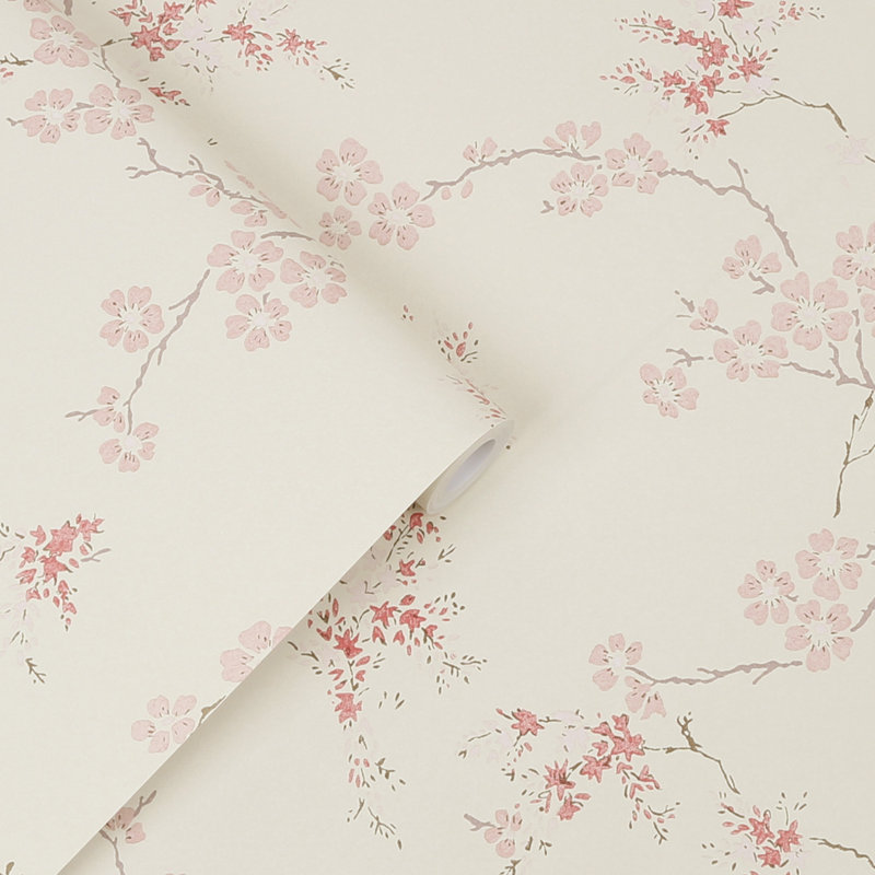 Laura Ashley Oriental Blossom Wallpaper Roll, Blush