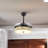 Alora 4 - Blade 42'' Modern Retractable Crystal Ceiling Fan LED Light With Remote Control and Light Kit Included