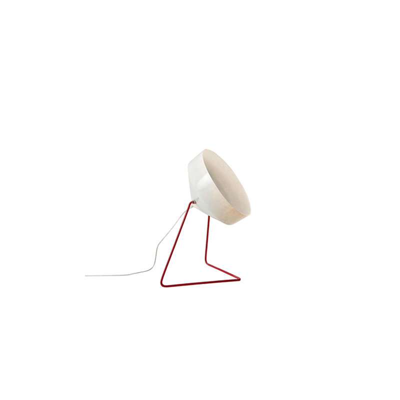 41cm Novelty Floor Lamp with Outlet, White/Red