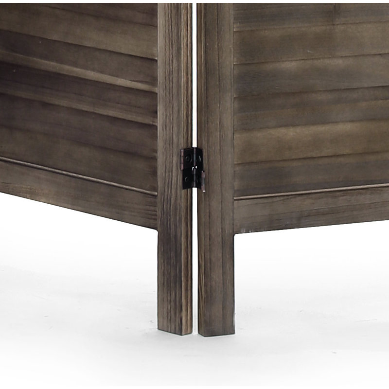 Dionne 120cm W x 170cm H 3 - Panel Folding Room Divider, Walnut