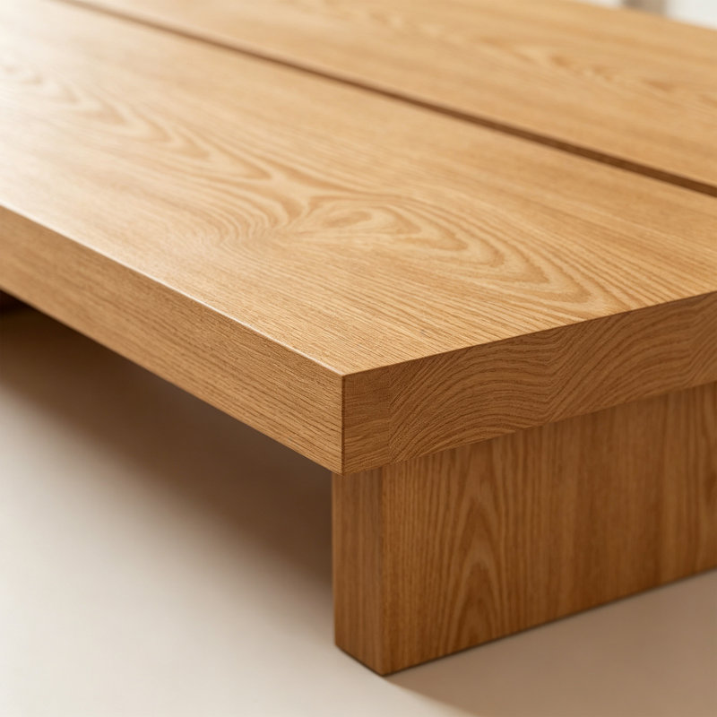 Table basse en bois de style nordique., H 13,7 po x l 39,3 po x P 23,6 po, Bois naturel / Burlywood
