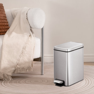 Stella Slim Step Bin Stainless Steel 10L