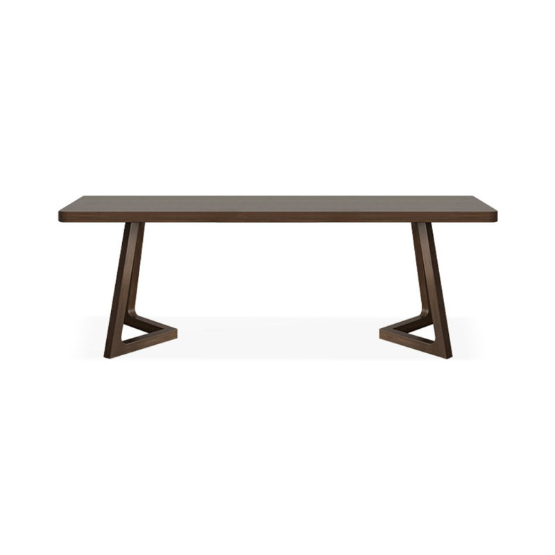 Bureau d'écriture rectangulaire en bois massif brun noisette, H 29,53 po x l 78,74 po x P 23,62 po