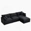 Modular L-Shaped Sectional Sofa With Movable Ottoman, DIY Configurable Comfort For Modern Living Rooms.-711396829