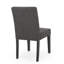 Chaise de salle à manger en tissu gris anthracite avec un design rembourré lisse libéral et des pieds fuselés stables