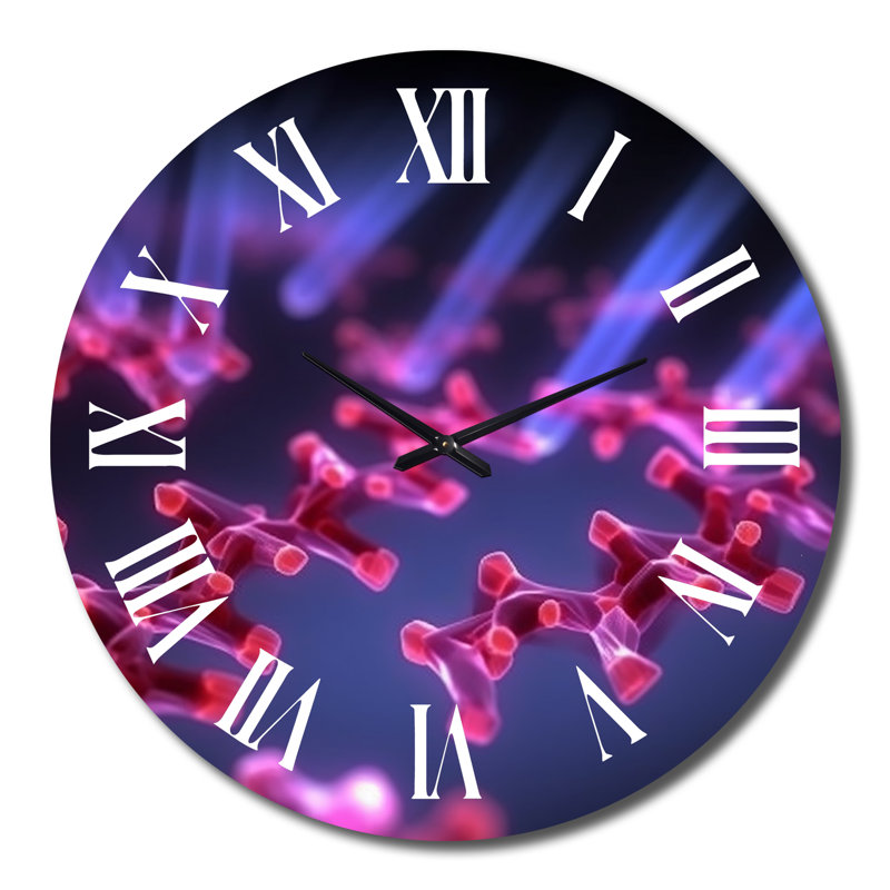 Horloge murale Futuristic Infinity Matrix II - Fractals, Grand