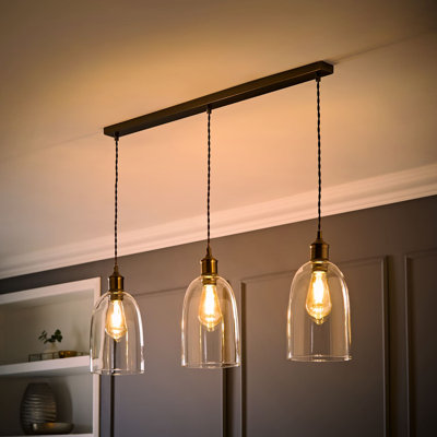 Alicemae 3 - Light Brushed Brass Pendant