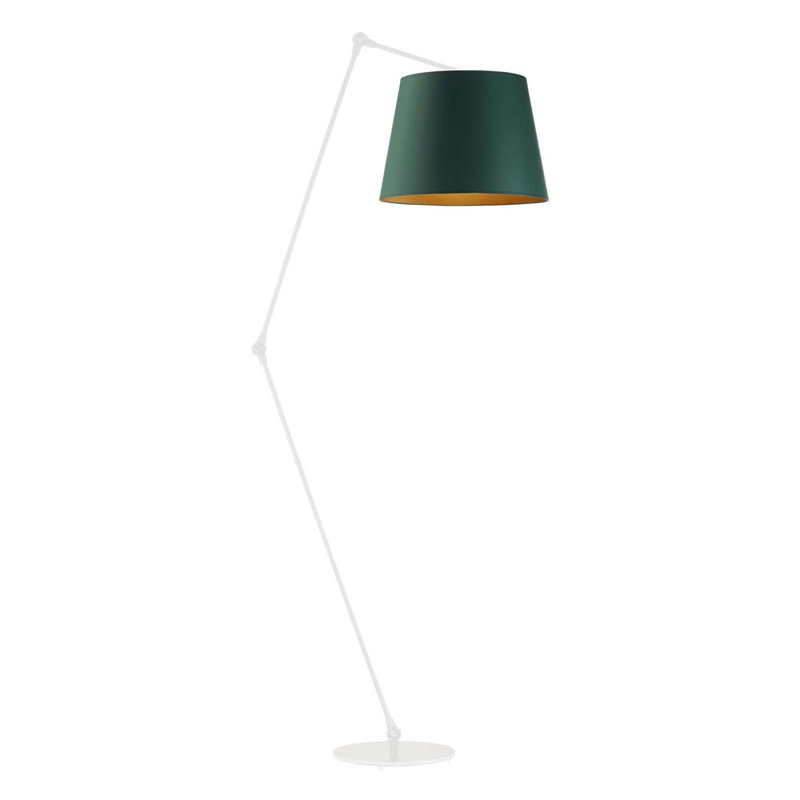 Turnage 177cm Task Floor Lamp, White, Green