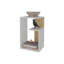 Table d'appoint Vega en mélamine avec rangement ouvert, blanc et chêne clair-2057183344