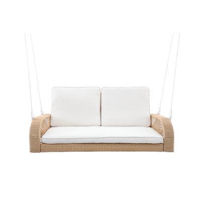 Lucca Wicker Porch Swing With Cushions