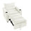 Canapé-lit ajustable, convertible de 31 po avec beige pour petit appartement, design moderne, porte-gobelet, espace d'appoint en velours, cadre, confortable
