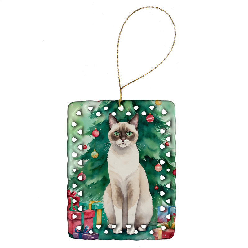 Ornement en porcelaine Snowshoe, Snowshoe