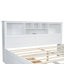 Très grand lit en bois avec tiroirs et plateforme multi-fonctions avec tiroirs intégrés pour un rangement généreux-310433640