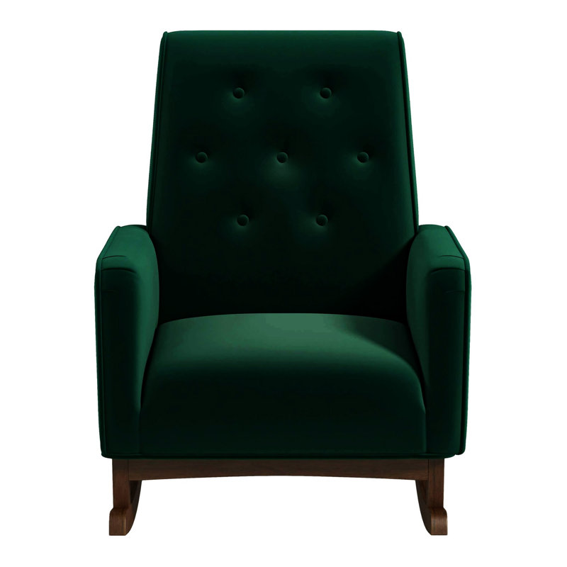Chaise berçante en bois massif Demetrius