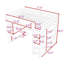 Lit mezzanine avec tablettes de rangement à deux niveaux, intégration Smart Tech et bureau-978145341-978145340