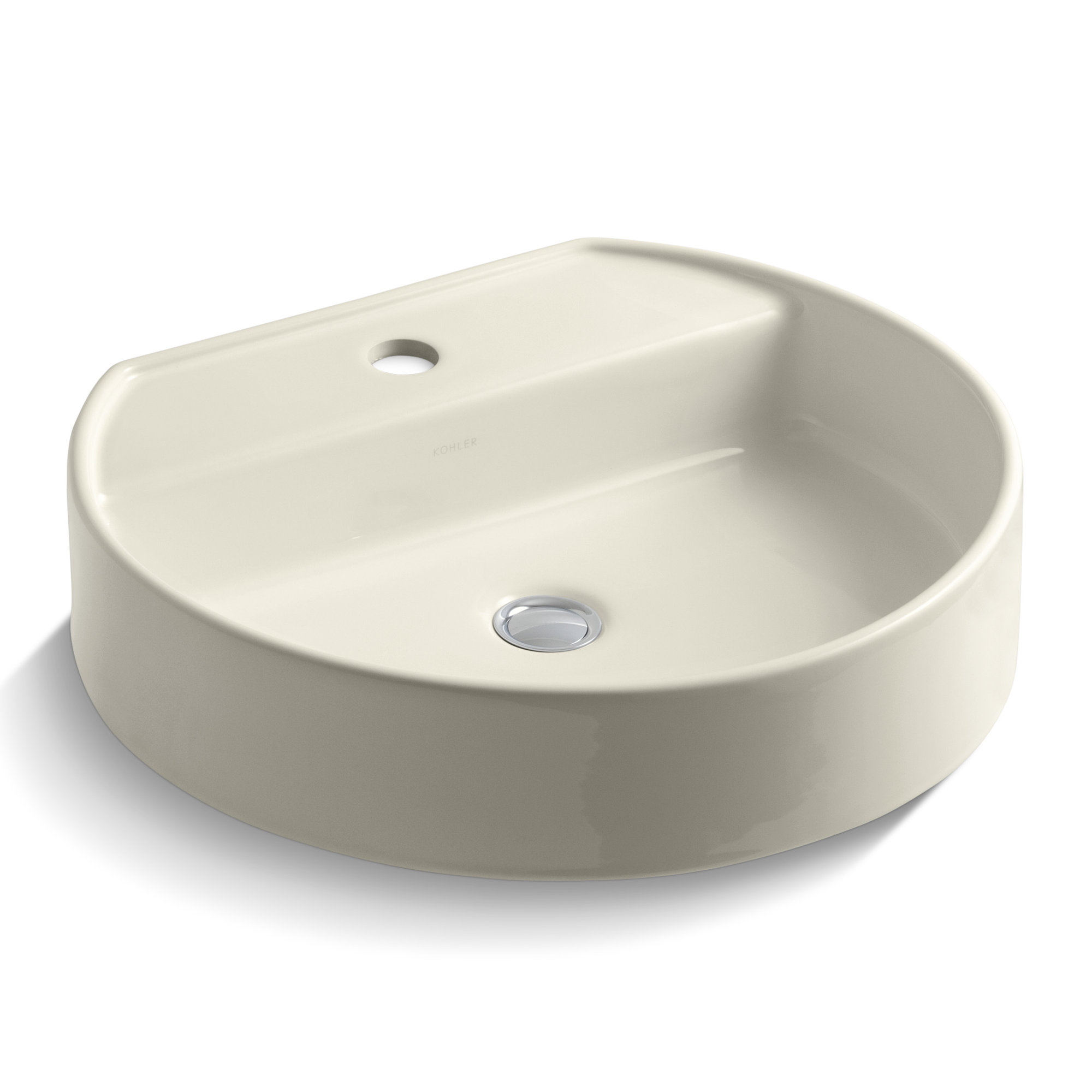 Chord Wading Pool Vessel Bathroom Sink, White, Single