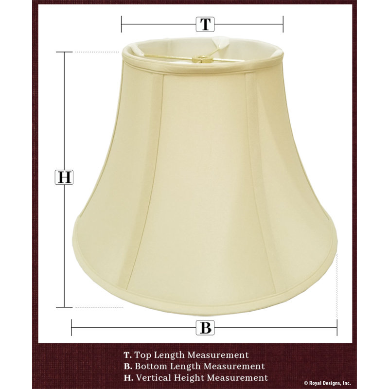 Abat-jour cloche en soie / shantung (araignée), Coquille d'oeuf, H 8,75 po x l 13 po x P 13 po