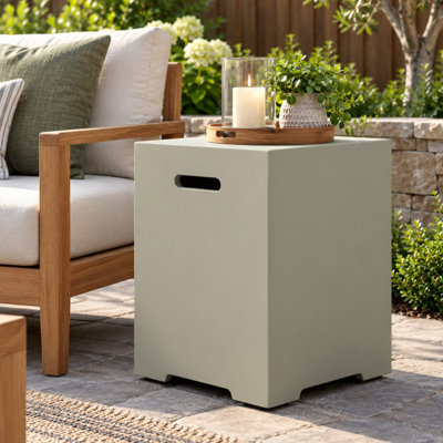 Table d'appoint Aprethik pour réservoir de propane de 20 lb avec poignées