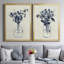 Indigo Floral Vase I - Ensemble de 2 reproductions de cadres photo sur toile-859639737-859639731