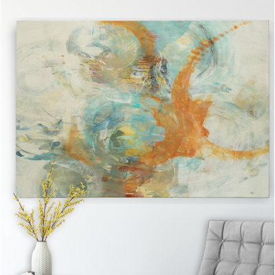 « hula cerceaus iii », reproduction d’art sur toile tendue encadrée premium