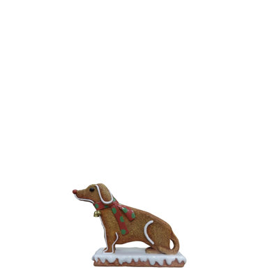 Small Dog Gingerbread Cookie Over Sized Statue