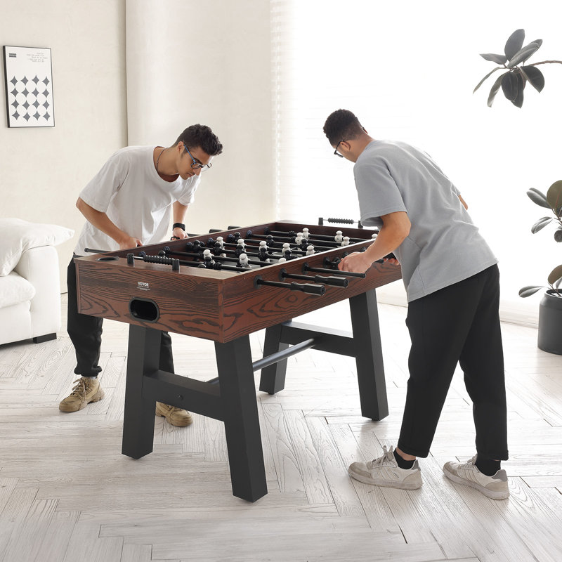 VEVOR 55'' Brown and Black Foosball Table with Telescopic Rods