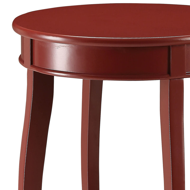 Table de bout avec rangement Bouie, Red, 24.5" H x 18.5" W x 18.5" D