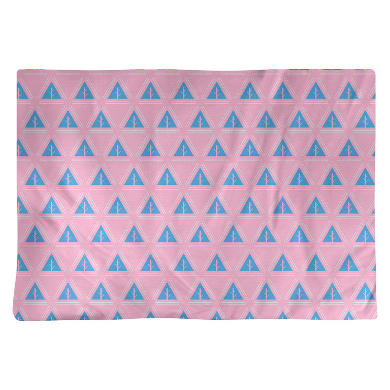 Barbra Polyester Geometric Rectangle Placemat, Pink/Teal, Cotton